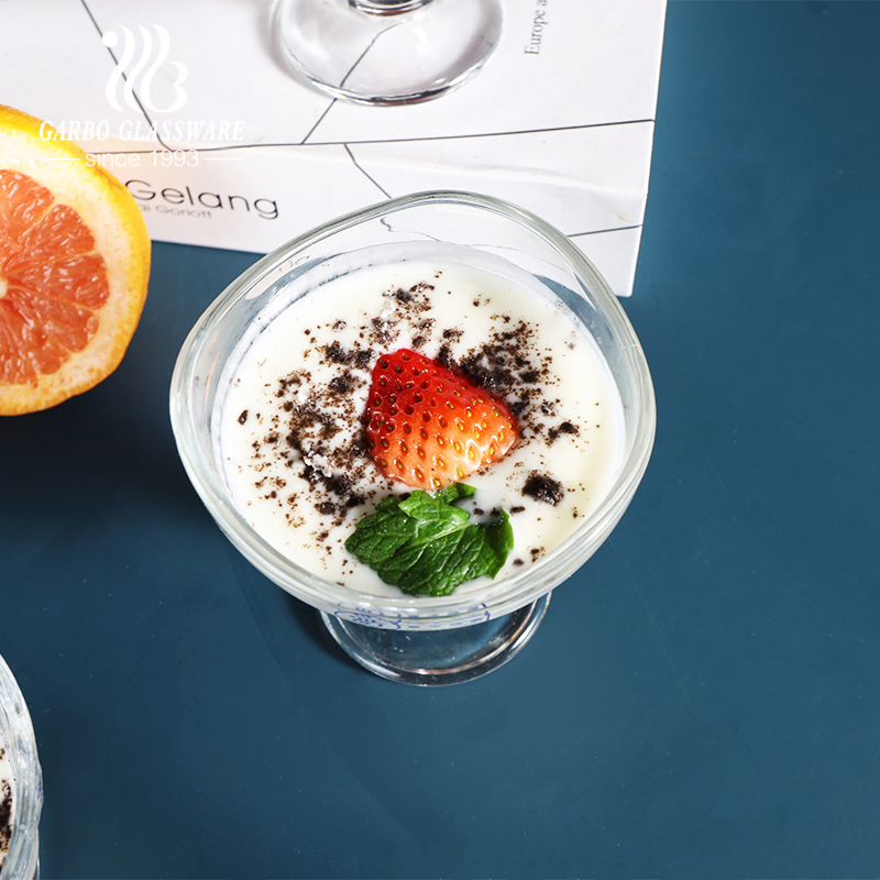 Brief Ins Style Restaurant Bar Transparent 150ml Dessert Bowl Glass Ice Cream Cup