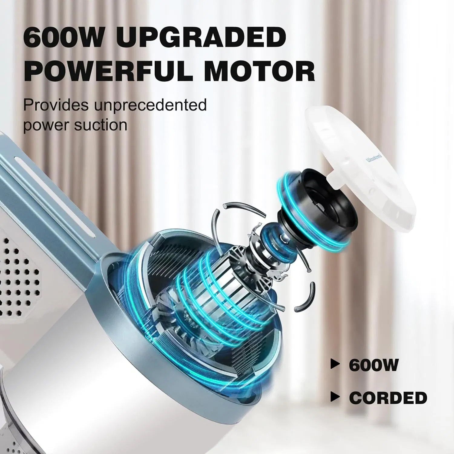 600W 2 in 1 Hot Sell Handheld Vacuum Cleaner Household Stick Vacuums Cleaner High Power Corded Vacuum Cleaner