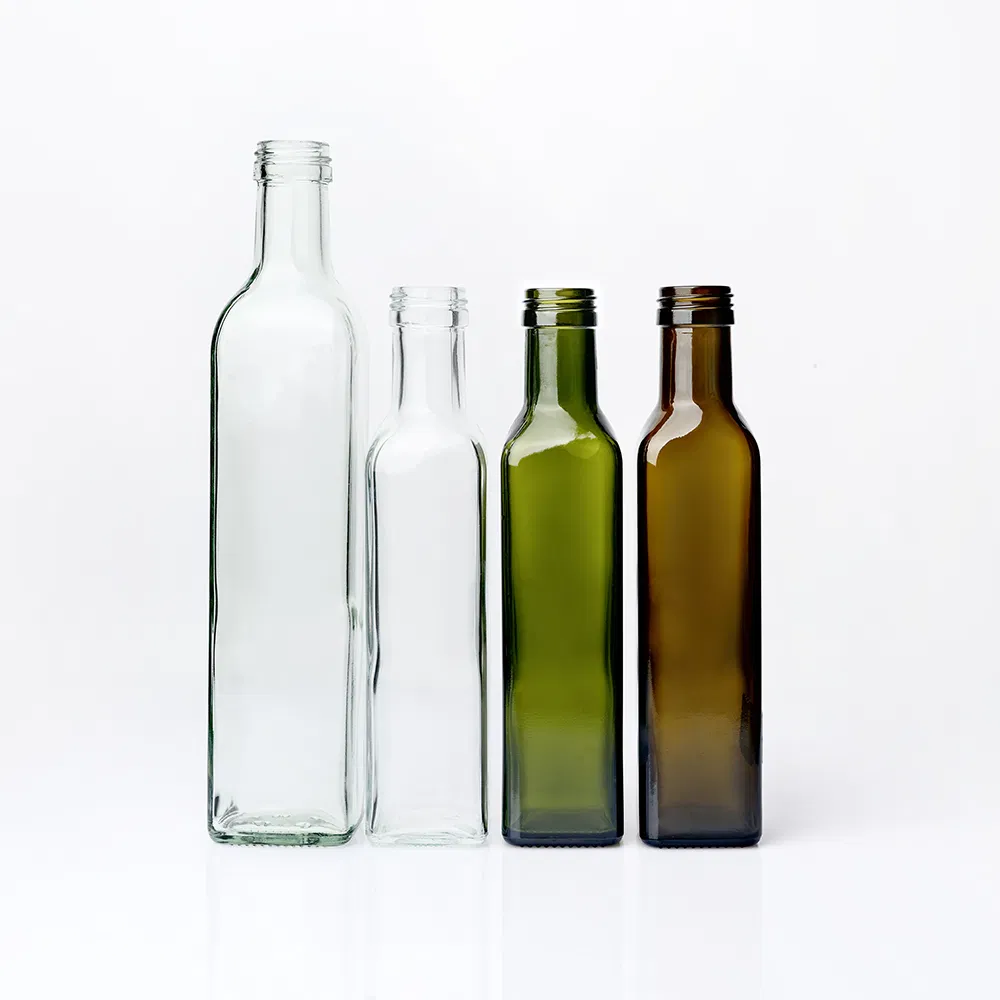 Olive Oil 75 Cl Green Oil Glass Bottle with Aluminium Metal Cover
