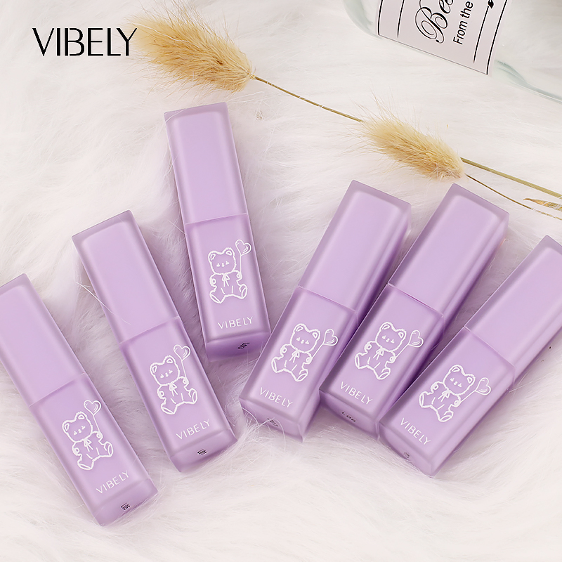 Cute Bear Multicolor Waterproof Lasting Silky Soft Red Matte Velvet Lipstick
