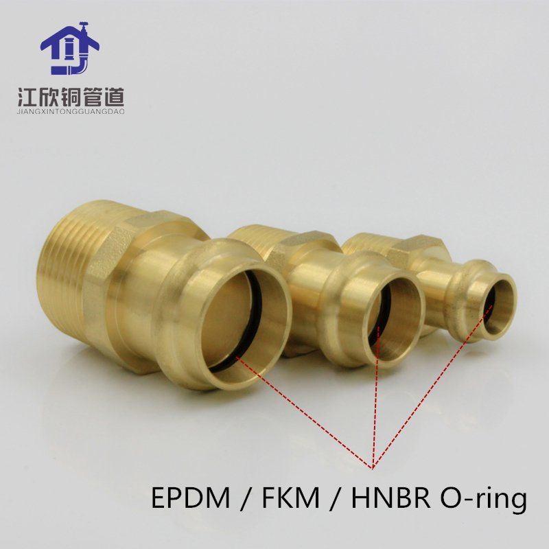 Brass Press M Adapter Sanitary Plumbing Water Pipe Fittings
