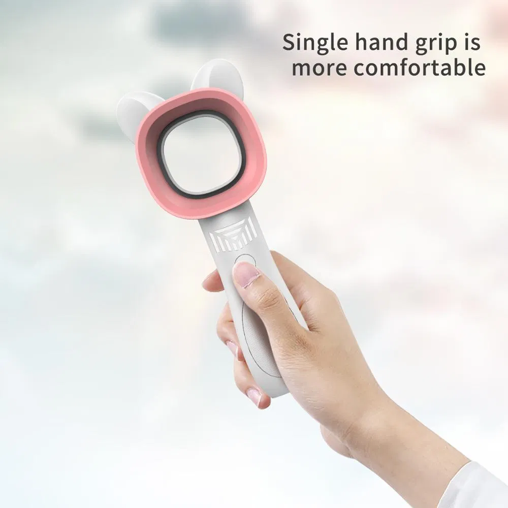 Portable Handheld Bladeless Fan Outdoor USB Rechargeable Mini Air Cooler No Leaf Cooling Fan Desktop Bladeless Fan