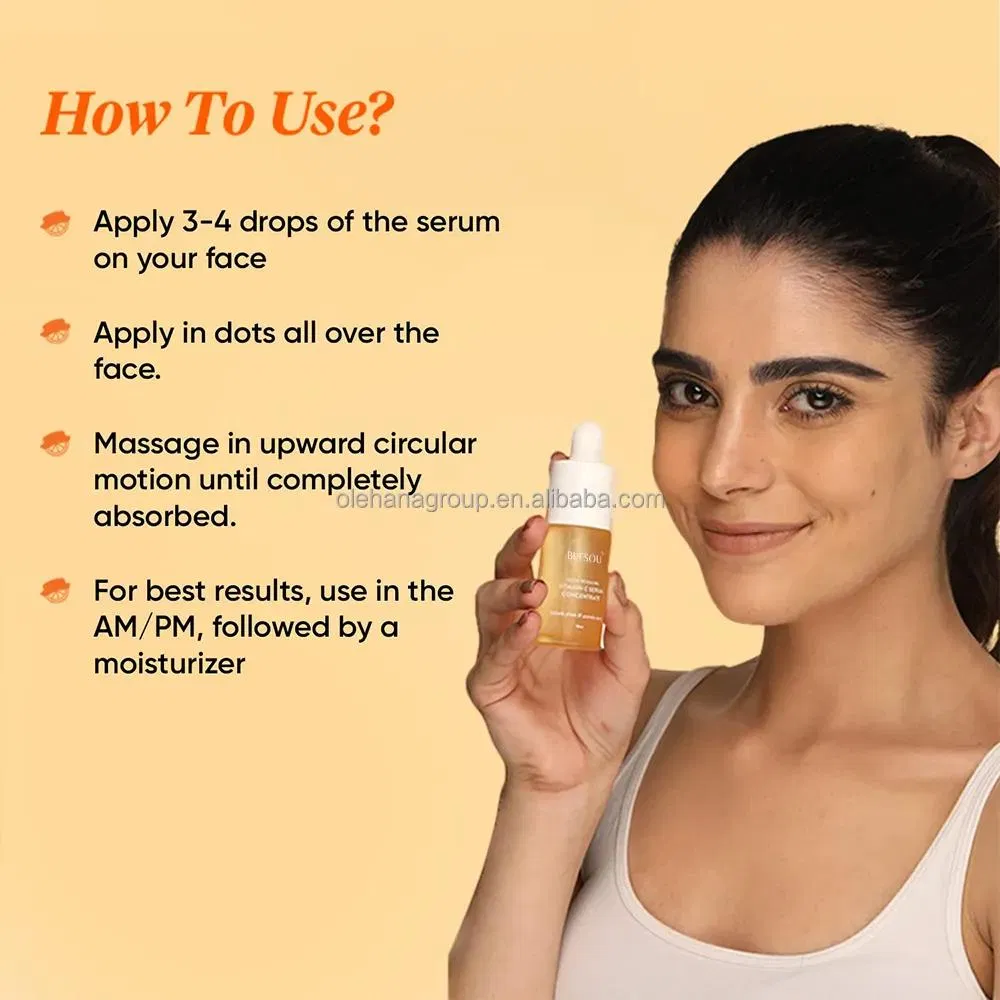 Wholesale Advanced Moisturizer Anti Aging Facial Serum Hyaluronic Acid Essence 30ml Vitamin C Face Serum for Glowing Skin