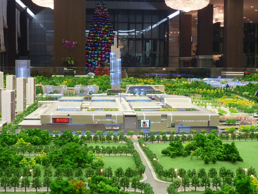 Future Community Construction Building Model Making Sand Table Model with Lighting Effect