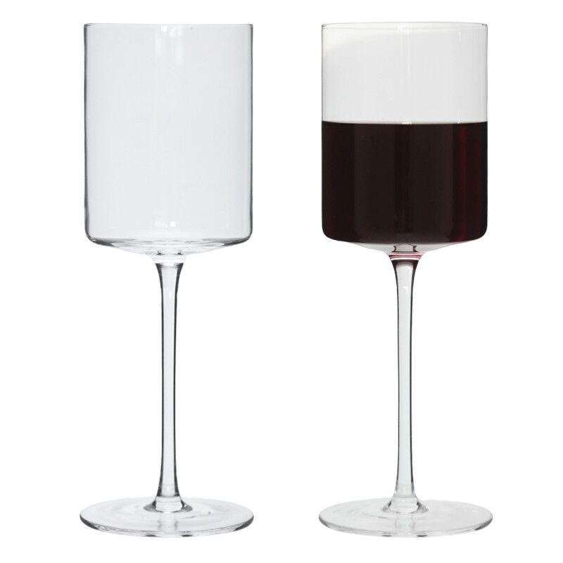 High Quality Square Champagne Glass Goblet for White Wine Elegant Red Wine Glass Flute