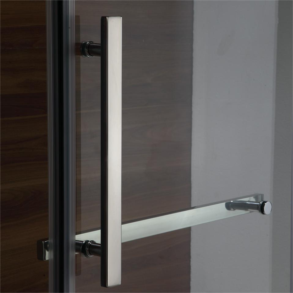 Premium Bathroom Shower Enclosure with Aluminum Handle and Acrylic Basin (JJ4407)