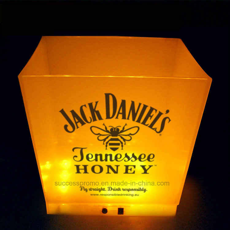 LED Illuminated Rechargeable Ice Bucket 10L Large Frosted Champagne Bucket