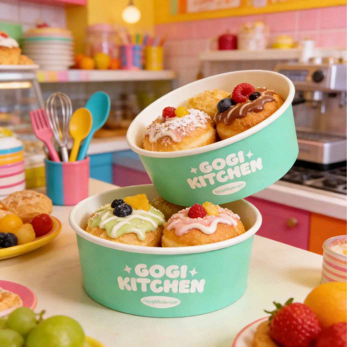 Disposable Kraft Paper Salad Bowl with Professional Design for Modern Food Business