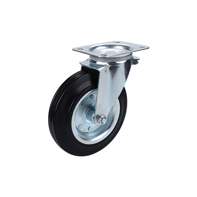 6/8 Inch Outdoor Sanitation Universal Movable Wheels Galvanized Bracket Dustbin Caster Garbage Bin Wheel