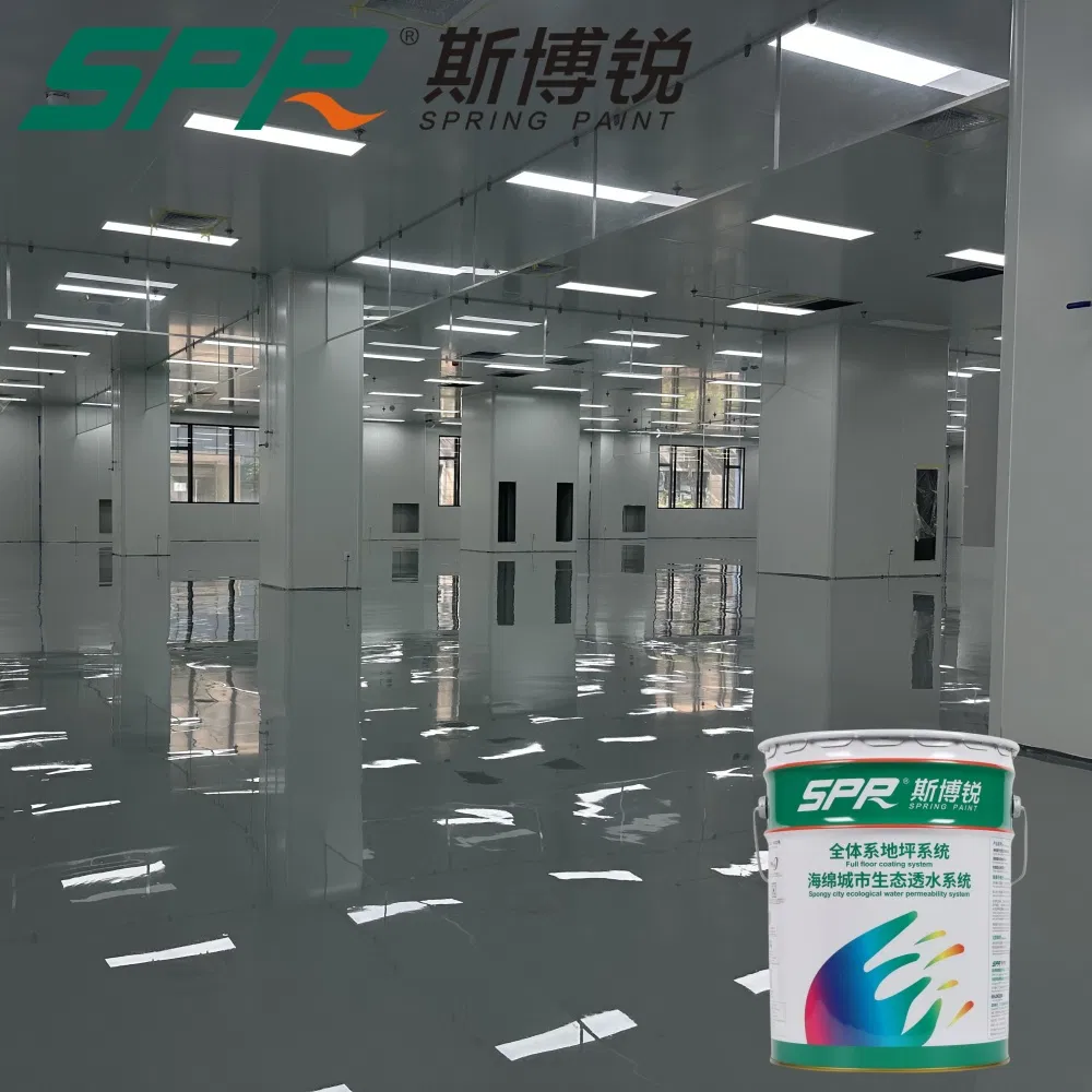 Seamless Dustproof Epoxy Resin Flat Coating Floor for Industries Production Industries