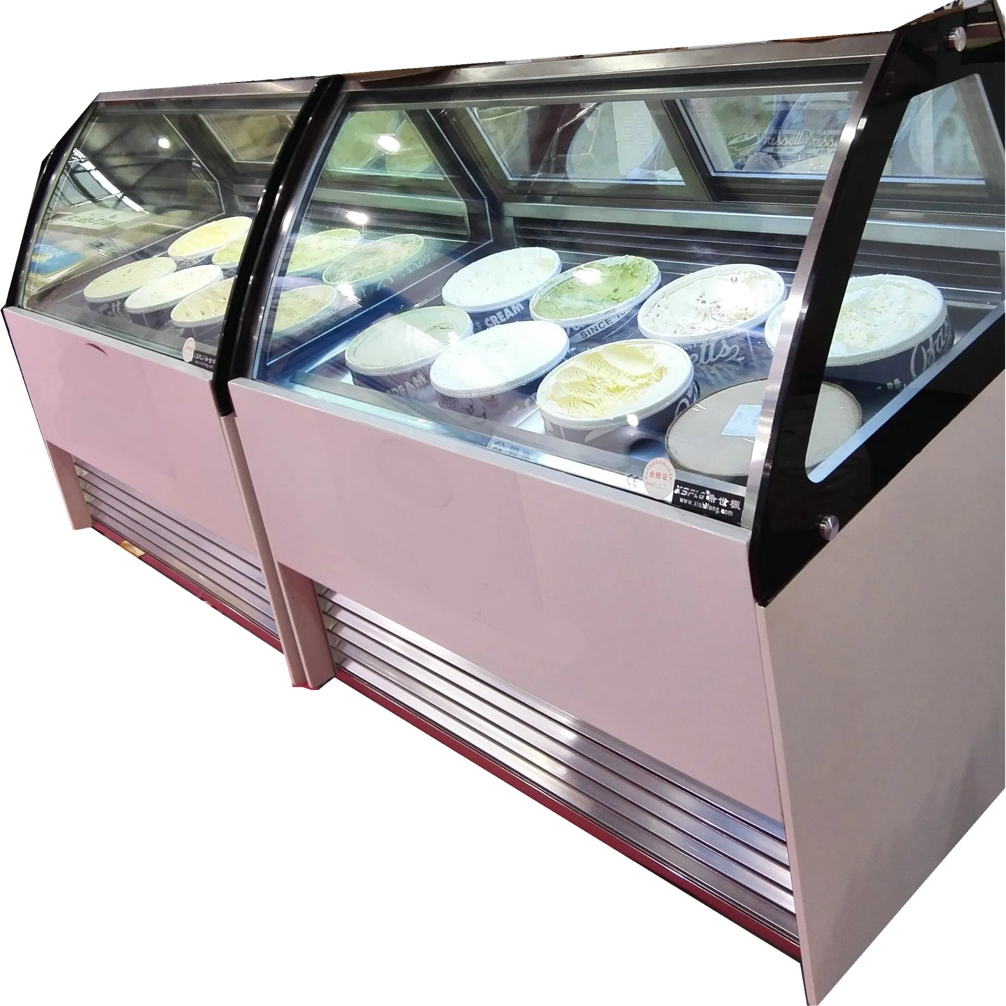 Upright Ice Cream Display Cabinet for Gelato Shop