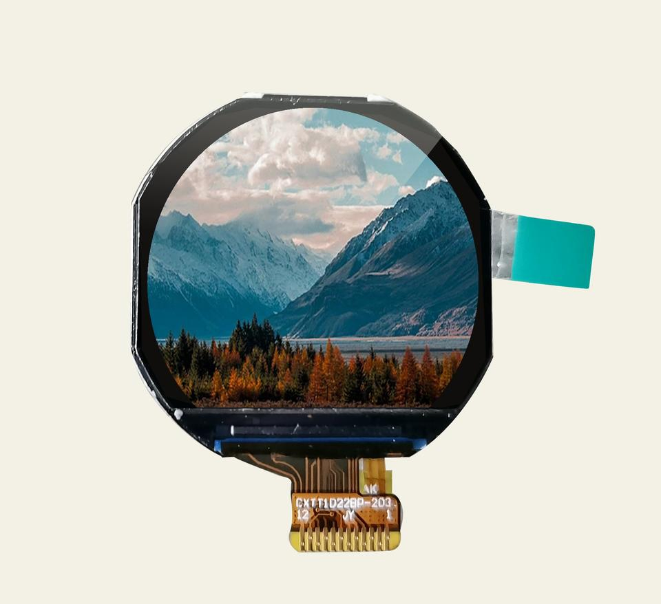 1.22 Inch 240*204 IPS Interface TFT Active Matrix Round LCD Display for Smart Watch