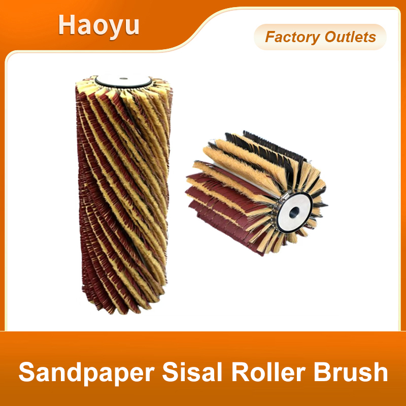 Sandpaper Sisal Roller Brush for Wood Furniture Polishing Sanding Sander Accessory Roller Brush