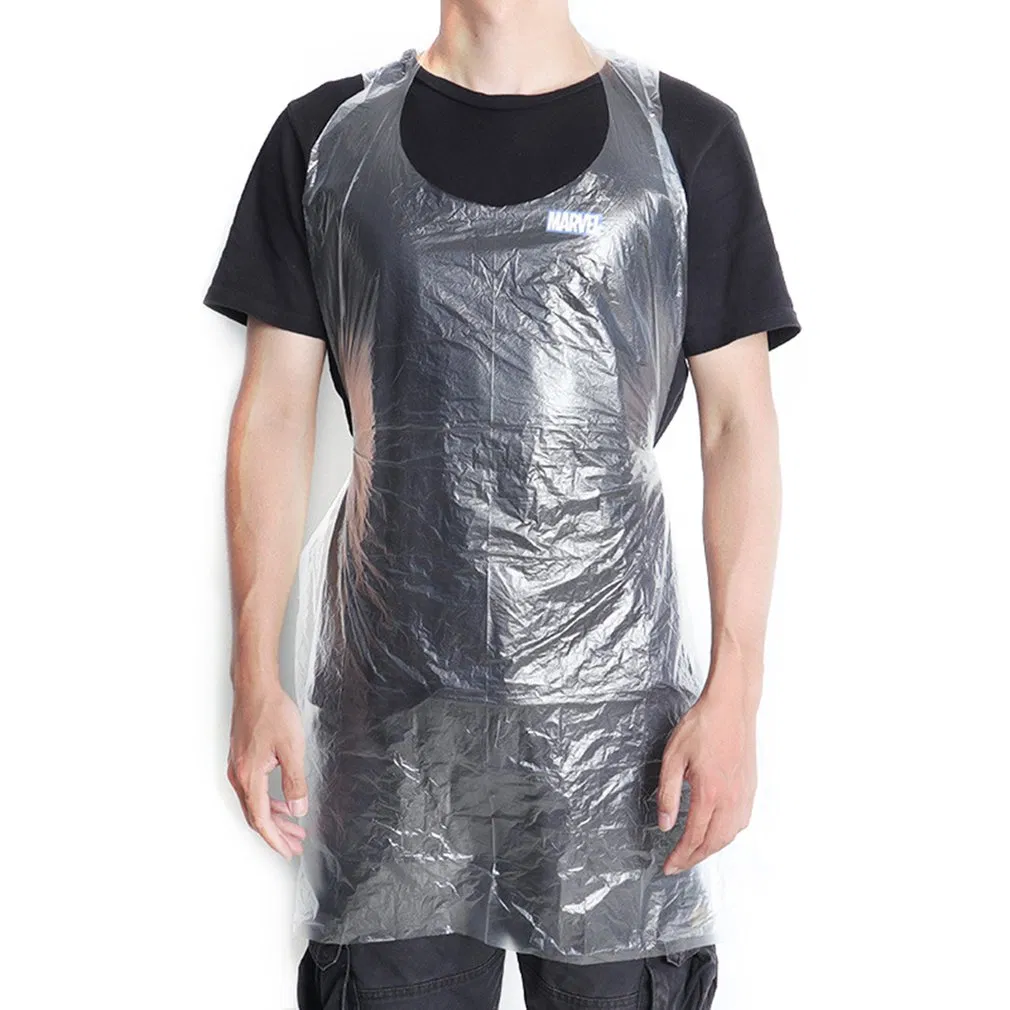 Medmount Disposable Protective HDPE LDPE Odorless Non-Toxic Waterproof PE Apron with/Without Sleeves