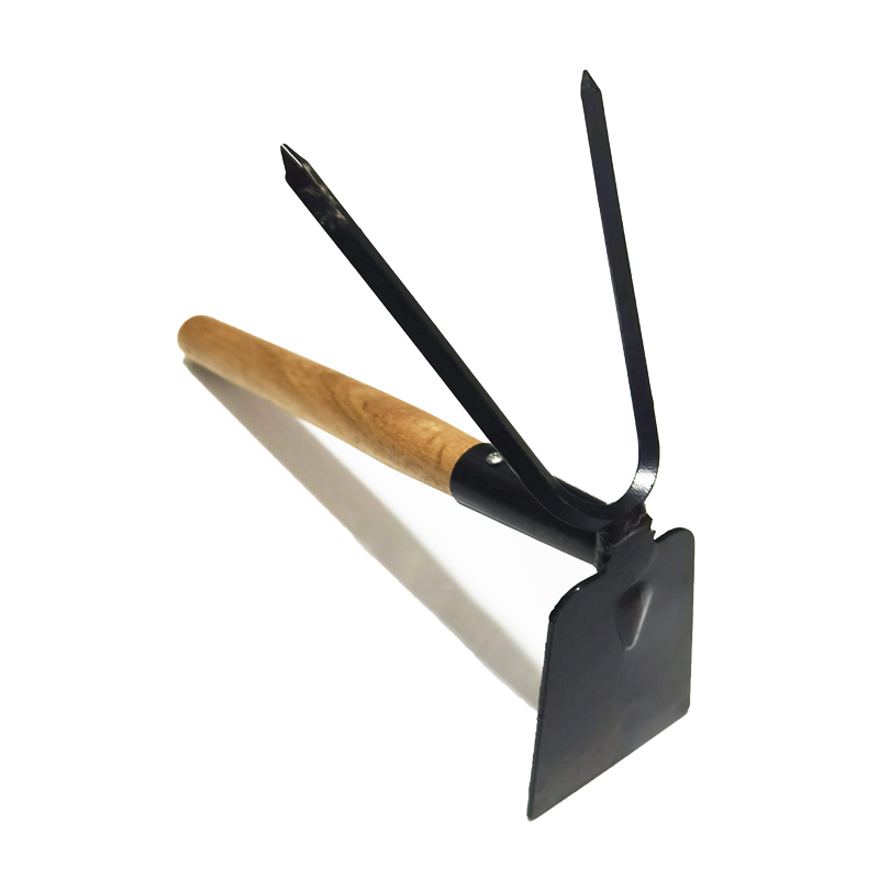 Garden Fork & Hoe W/Wood Handle