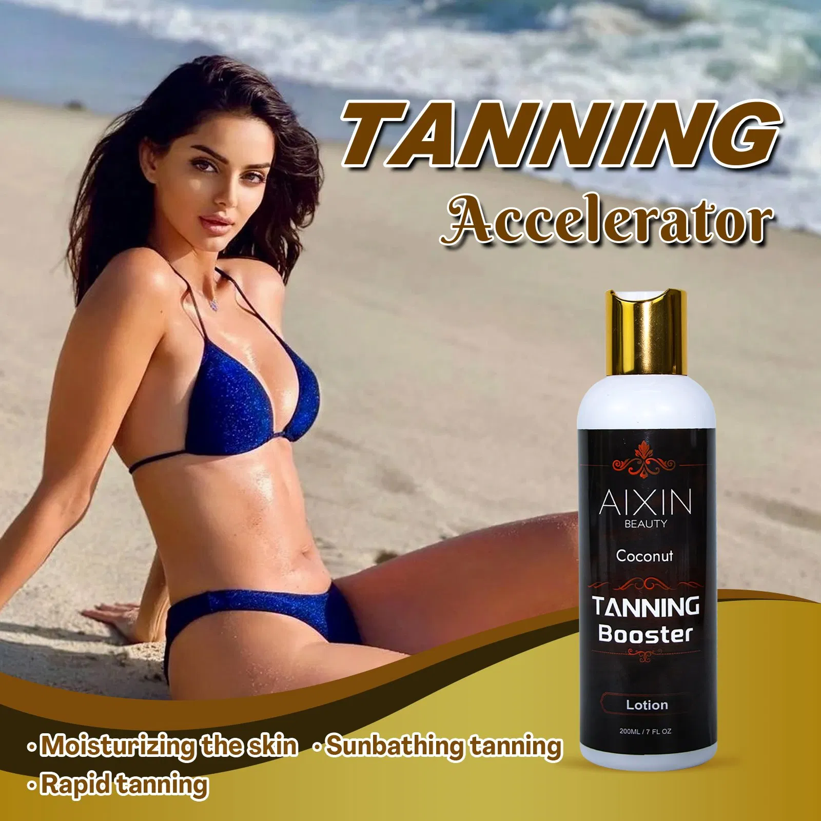 Beauty Cosmetics Skin Care Tanning Booster Outdoor Sun Coconut Tanning Lotion