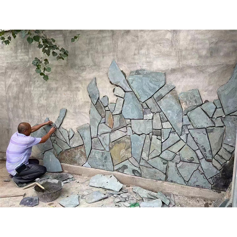 Natural Stone Grey/Green Slate Paving Flagstone for Outdoor Decoration Price