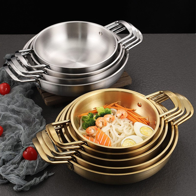 Stainless Steel Golden Ramen Pot Crayfish Seafood Kitchen Cookware