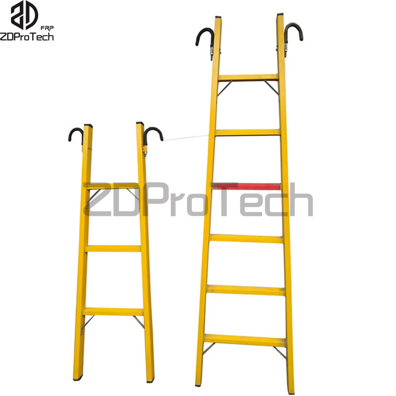 2025 Annual Best Sale 2m Fiberglass R-Rung Straight Ladder FRP GRP Insulation Ladder