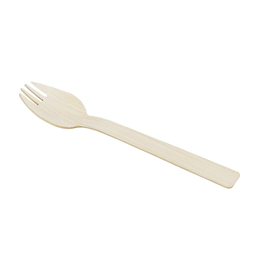 Hot Sale Eco-Friendly Camping Spork 100% Biodegradable Bamboo Fork and Spoon