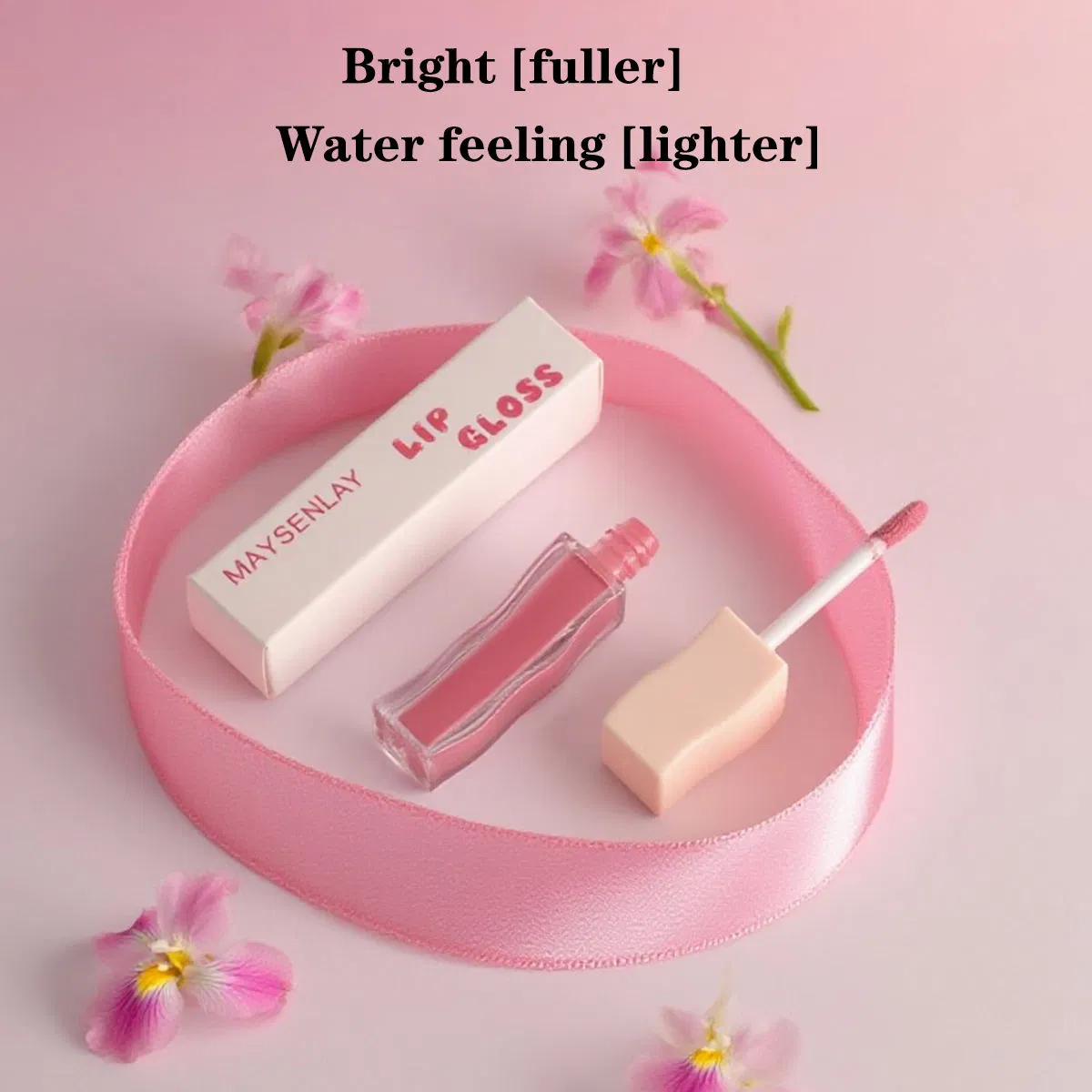 Блеск для губ зеркальный, нелипкий, в чашечке