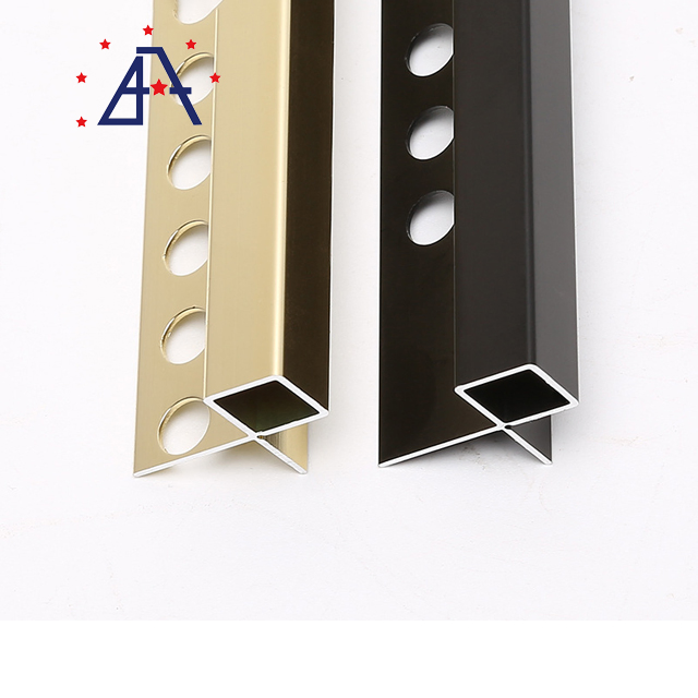 Multiple Options Stainless Steel Hotel Curved Lines Aluminum Metal Tile Trim