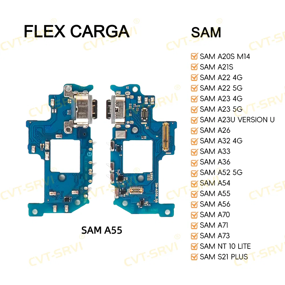 Шлейф зарядки CVT для Samsung A55, A56, A70, A71, A73