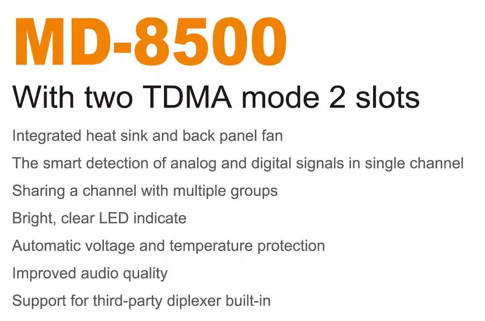 Повторитель DMR MD-8500, 50Вт, цифровая радиостанция