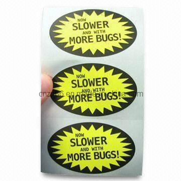 Custom Professional Offset Printed Waterproof Adhesive Paper Label Sticker