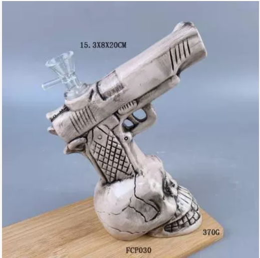 Ceramic Rick Pipe Cartoon-Style Modi-Style with Glass Filter Mouthpiece and Smoking Accessory for Pipe Stem