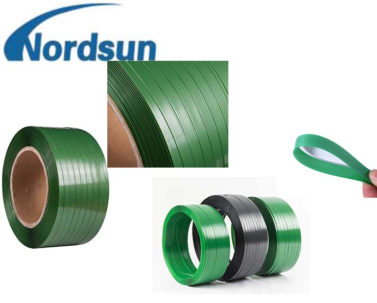 5/8" X 4, 000' Green Polyester Embossed Manual Strapping