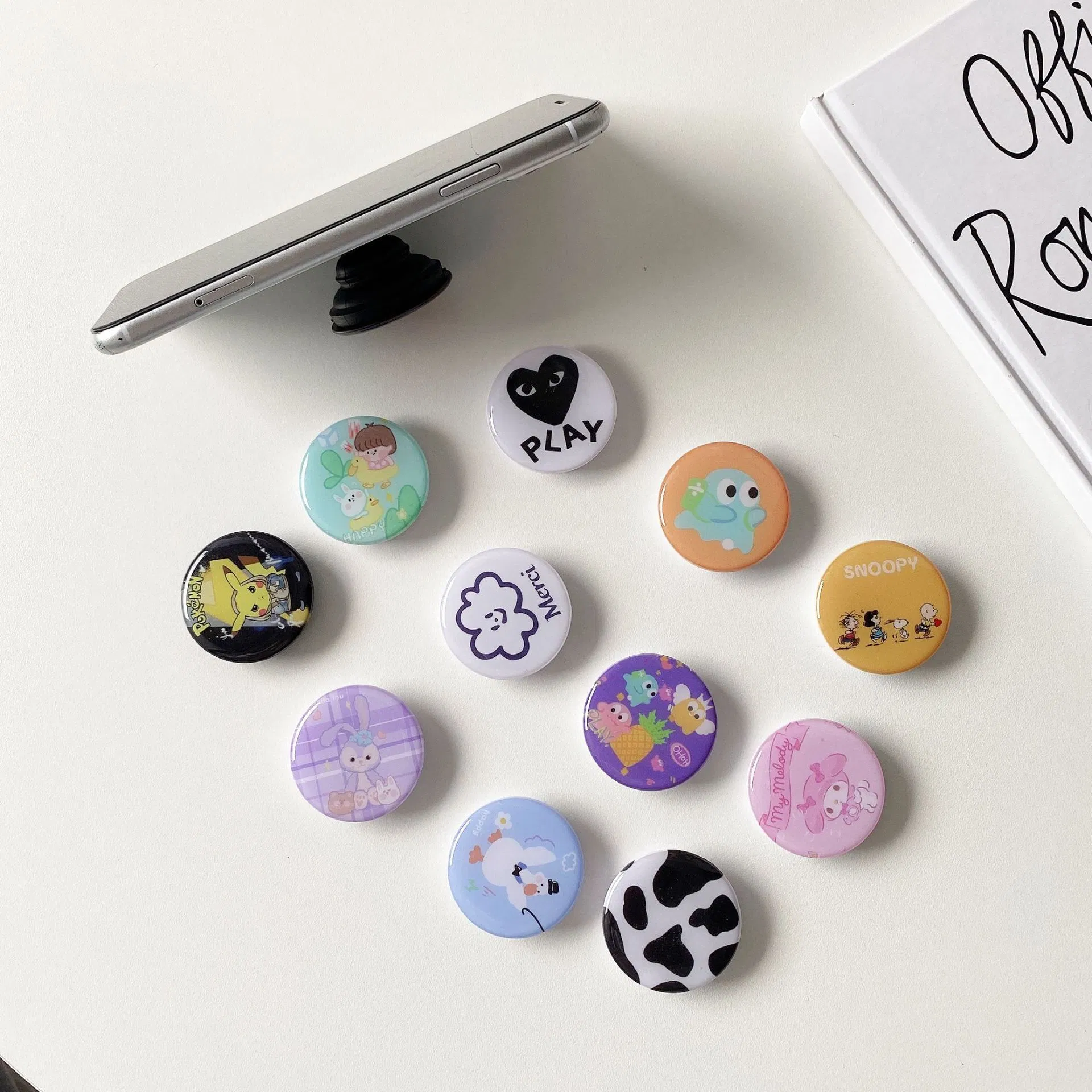 Air Bag Phone Holder Phone Bracket Mount Ring Stand Foldable Airbag Phone Dock