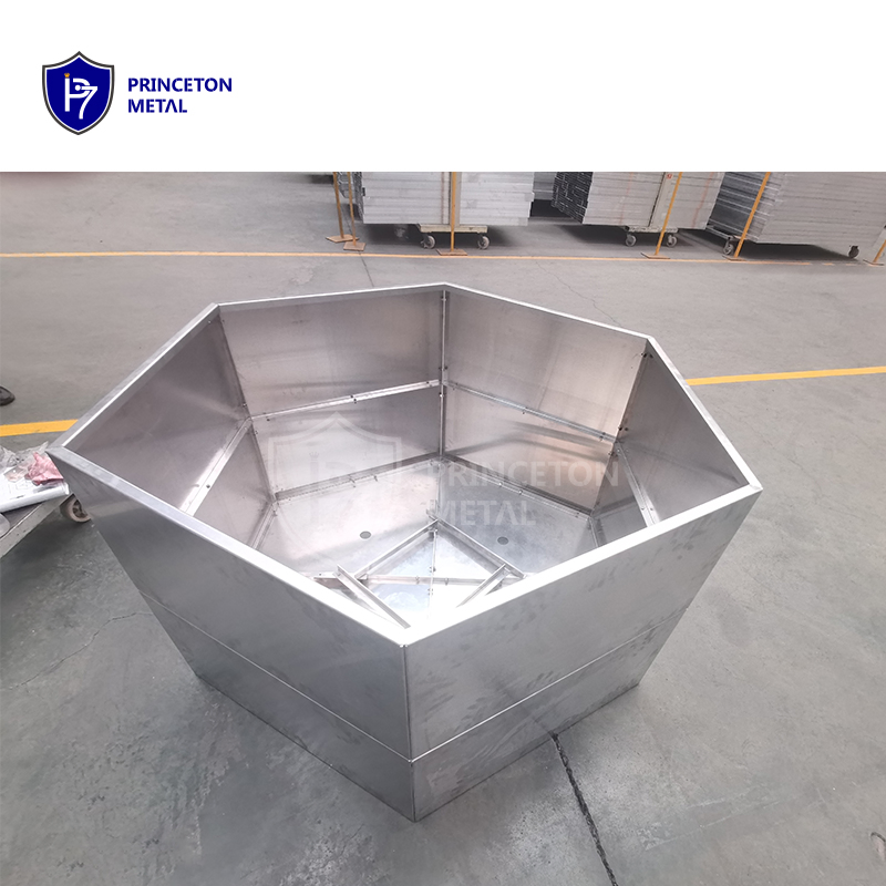 Princeton Metal Stylish DIY Type Hexagon Aluminum Planter Box for Commercial Buildings
