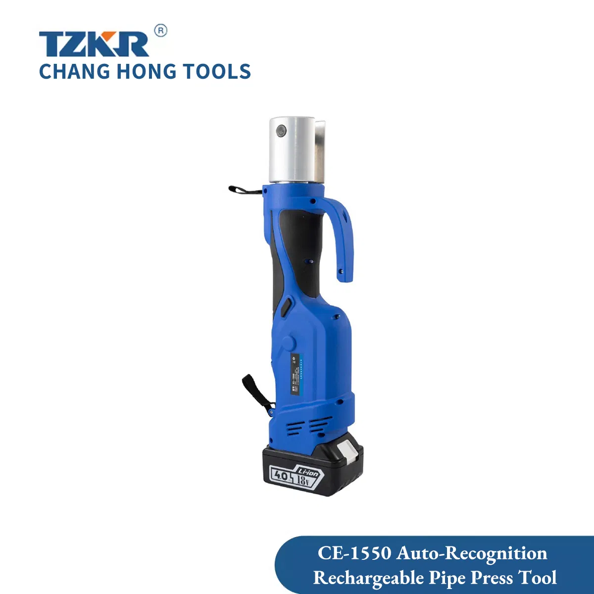 CE-1550 LED Display Rechargeable Electric Hydraulic Quick Clamping Copper Stainless Carbon Steel Pipe Auto-Recognition Cordless Battery Powered Crimping Tool