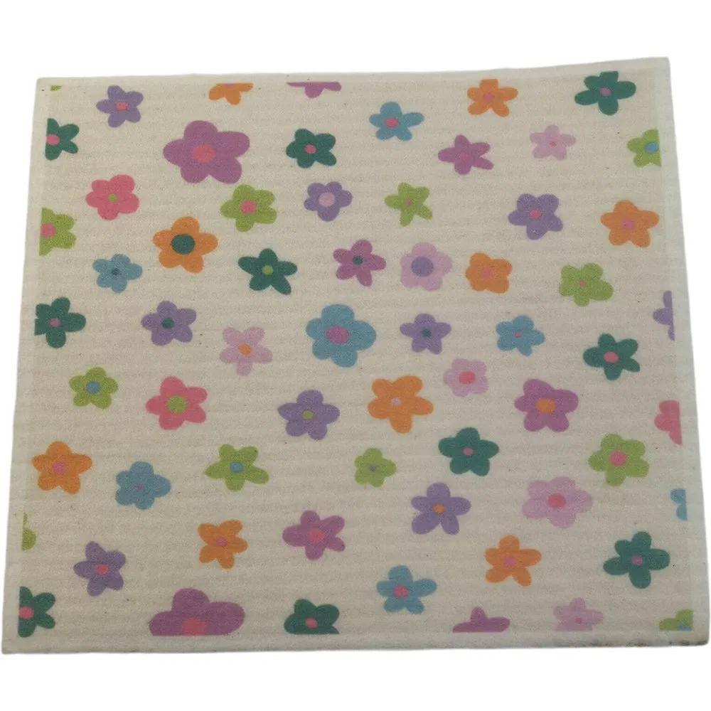 Fresh Printed Appearance Versatile Color Lint-Free Washable Cleaning Cloth Sponge Artigos Para O Lar