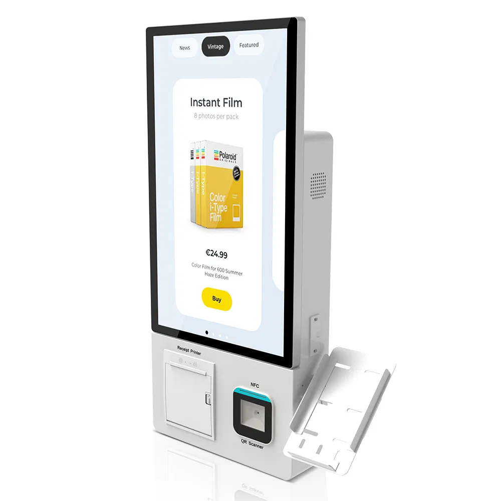 Selfordering Payment Kiosk Interactive Self Service Android POS Printer Kiosk Android