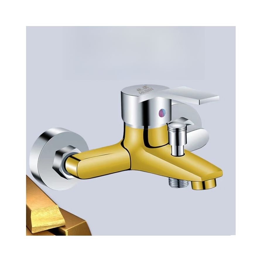 Single Handle Stainless Steel Wall Mounted Shower Faucet Classic Traditional Style Bathroom Faucet