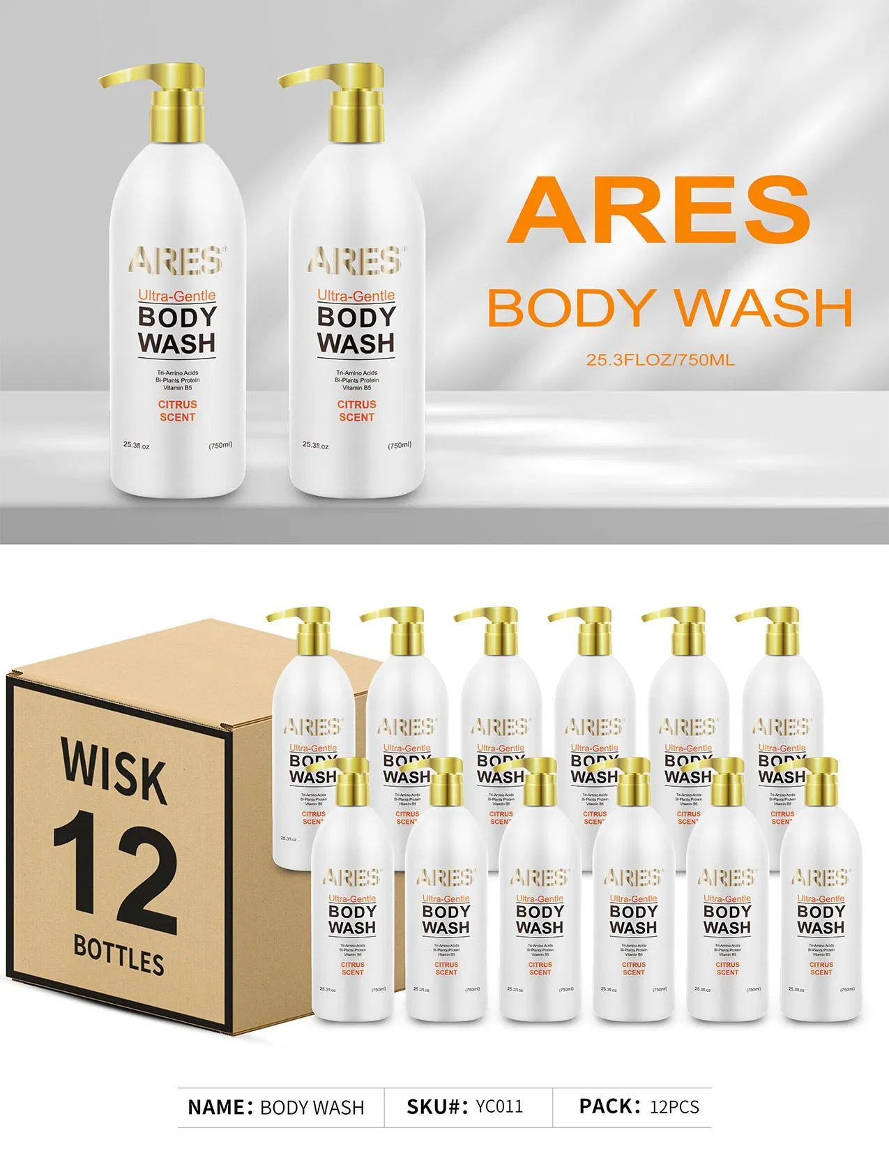 High Quality Wisk Transparent Crystal Shower Detergent Gel Body Wash