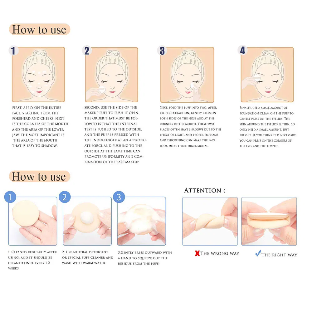 Ultra-Soft Makeup Foundation Air Cushion Powder Puff