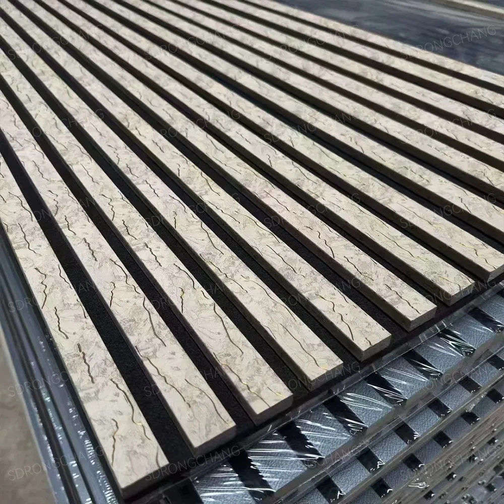 Decorative Soundproofing Wooden Slats Wall Covering Wood Veneer Felt Acoustic Panel