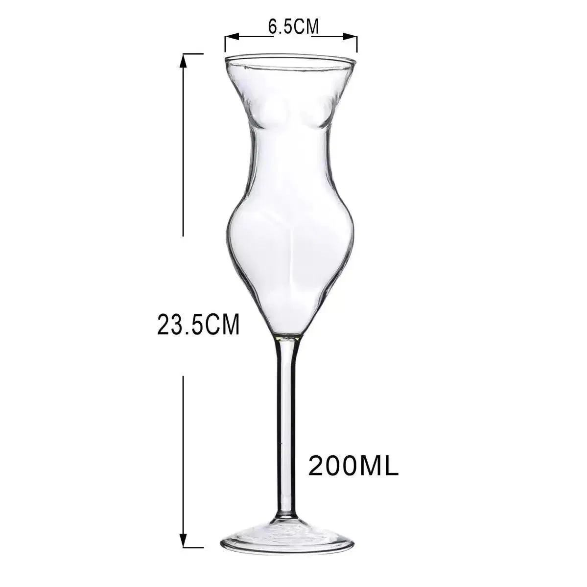 High Borosilicate Glass Woman Body Shaped Wine Glasses Cocktail Glass Female Body Shape Wine Glass