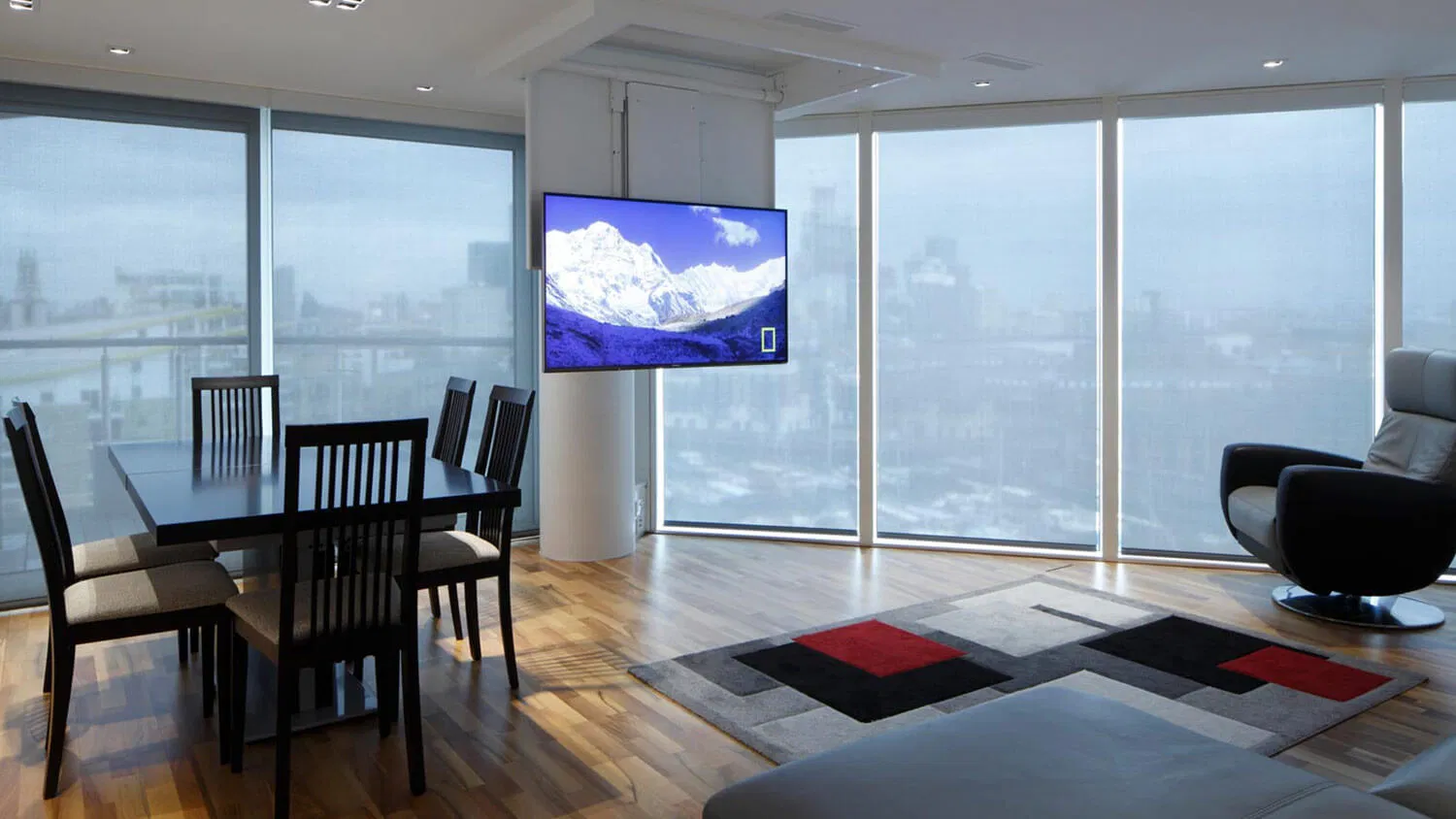 Потолочный подъемник для телевизора с пультом, 32-100 дюймов