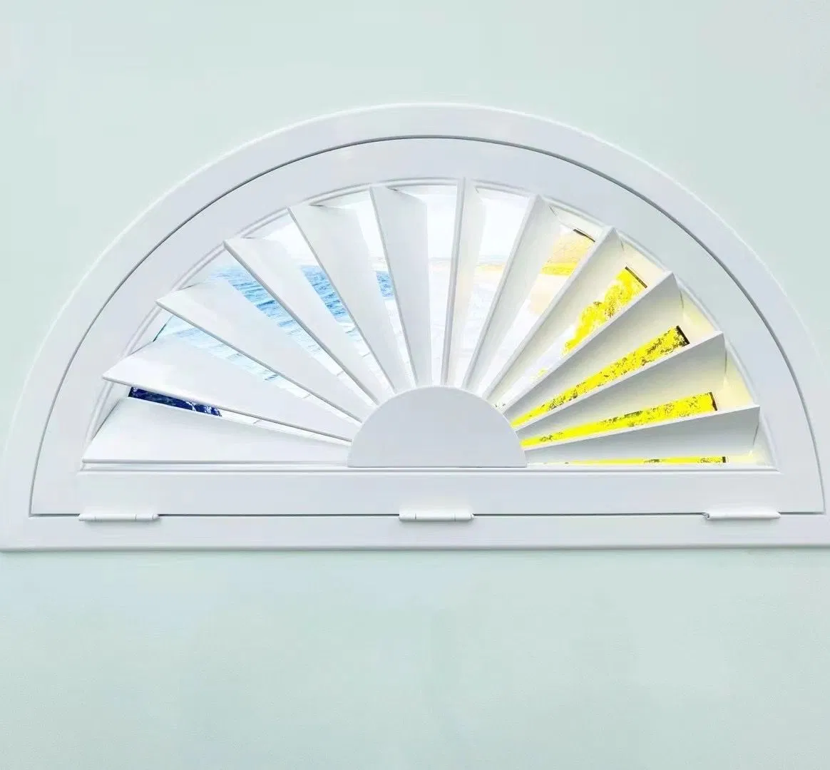 White Horizontal Louver Plantation Shutters