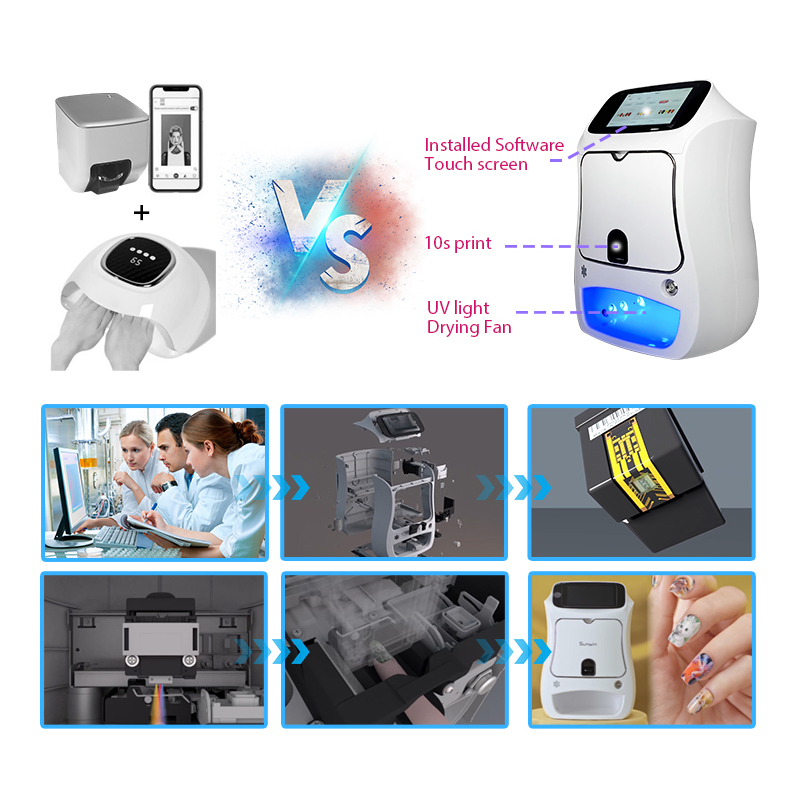 Professional Automatic Intelligent 3D LCD Touch Screen Nail Printer for Nail Art