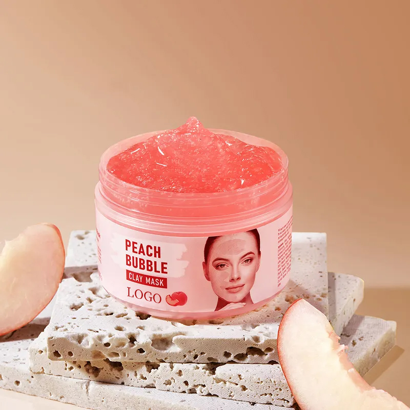 Ditong Peach Bubble Face Mud Mask Pore Purifying Deep Cleaning Bubble Mask