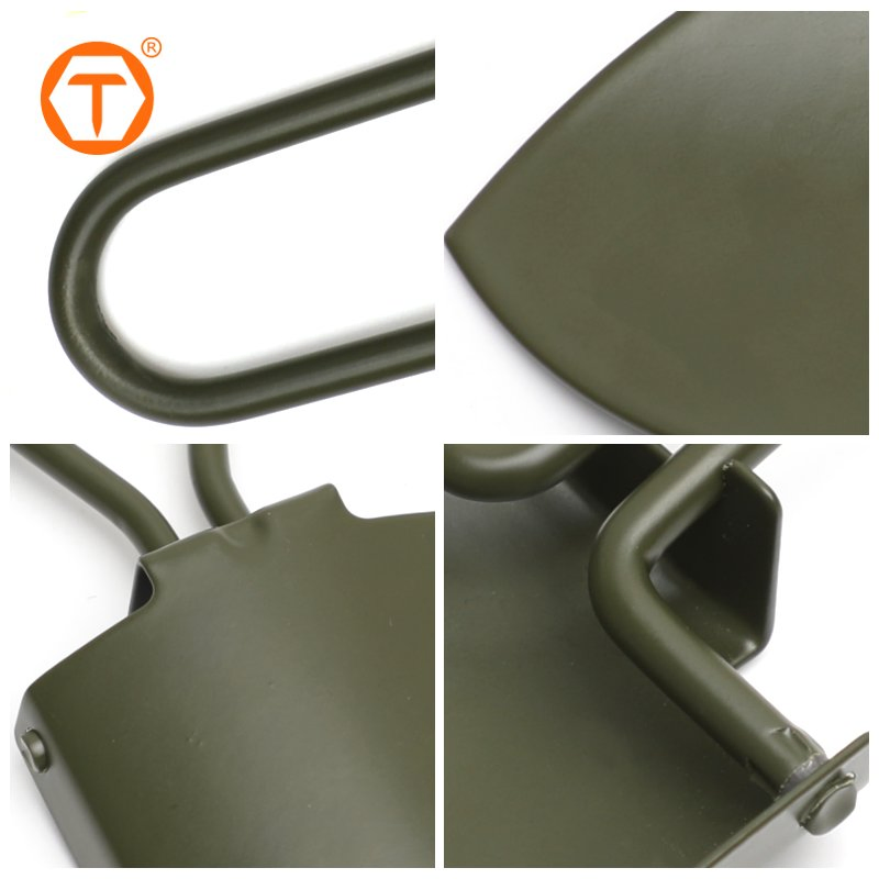 Mini Multi-Tool Foldable Shovel Round Point Stainless Steel Folding Camping Trowel for Gardening Beach Digging
