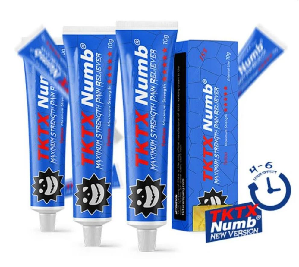 Super 99% Tktx Numbing Cream Anesthetic Ointment Plastic Tube Black Yellow Green Blue Gold 16% 18% 20% 22% 23% Tktx Numb Cream Tattoo Supply
