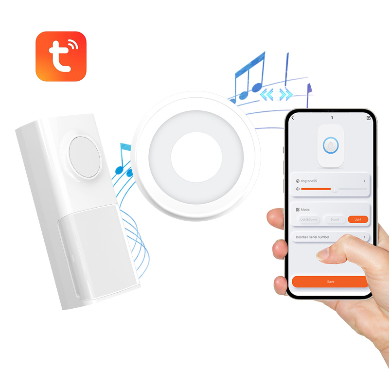 Battery Operated IP55 Waterproof Tuya Smart WiFi Wireless Doorbell with 58 Ringtones