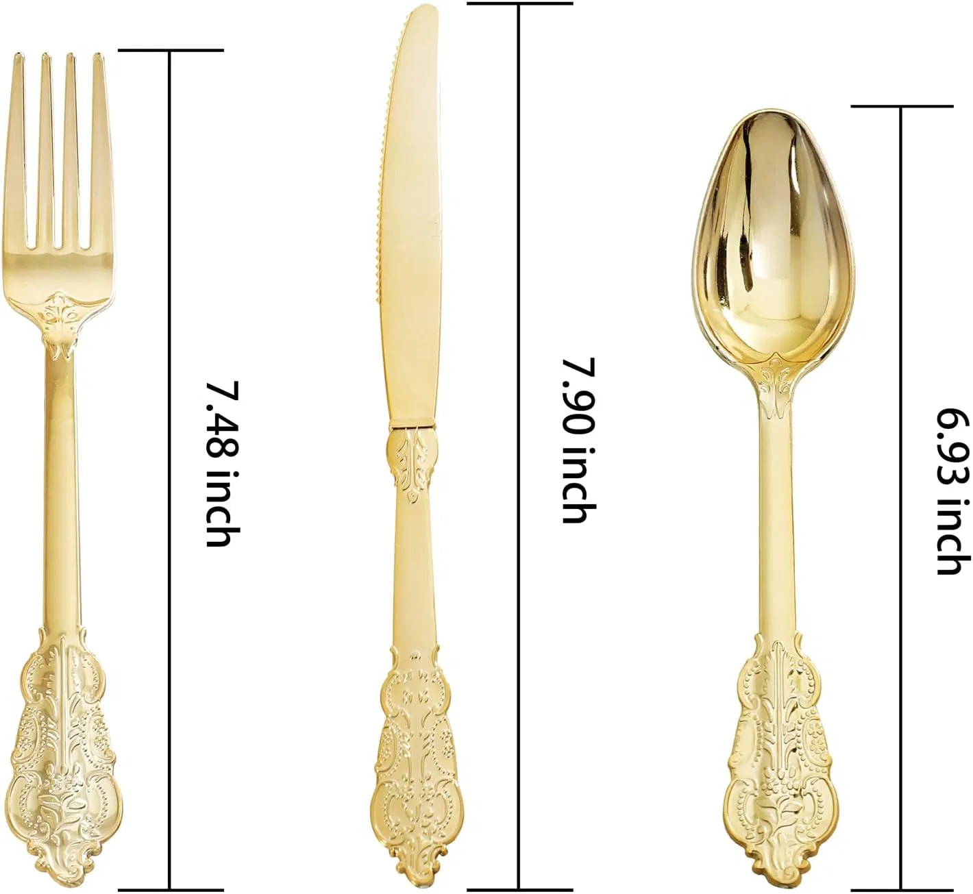 Elegant Premium Gold Disposable Cutlery Set for Events
