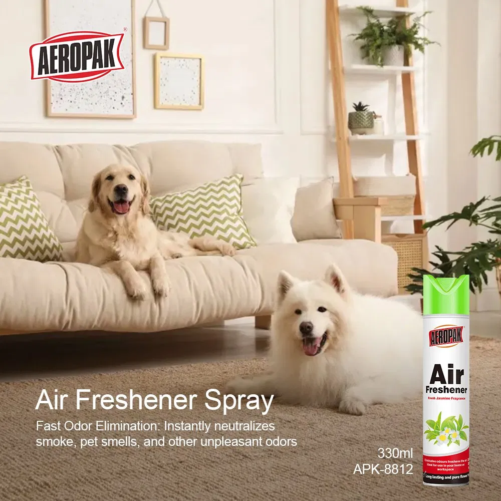 Aeropak 330ml Aerosol Jasmin Scent Pattern Home Use Scents Stocked Feature High Quality Eco-Friendly Liquid Air Fresheners Spray